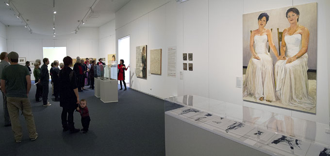 Christine Clark presenting a floor talk - 'Jenny Sages: Paths to Portraiture'