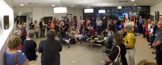 David Taylor, Faculty Director of the Education, Commerce and the Arts addresses the opening audience