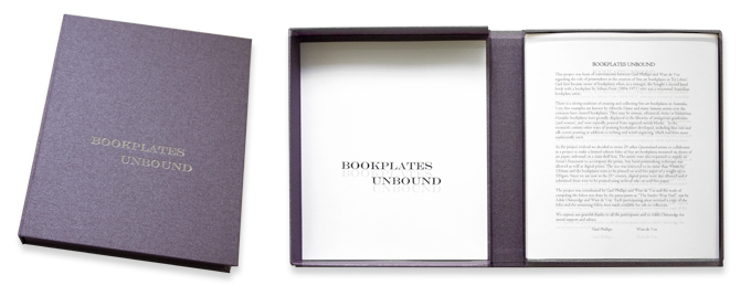 "Bookplates Unbound" limited edition set (two views)  Photos: Doug Spowart