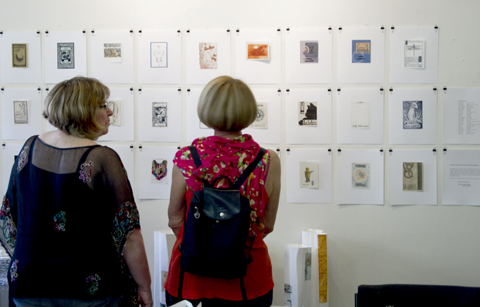 'Bookplates Unbound' wall @ The Studio West End   Photo: Doug Spowart