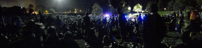 The crowd @ Toowoomba New Years Eve fireworks display Photo: Doug Spowart