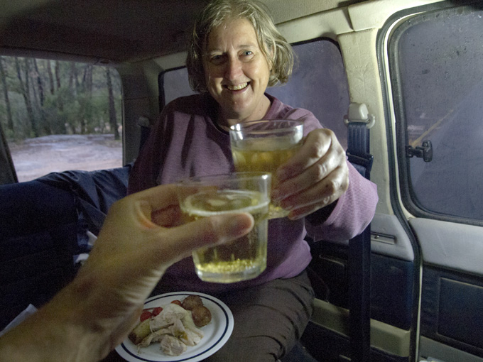 I'm excited - a roast dinner in the rain