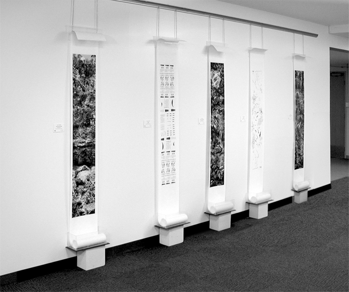 Five Stories Fom the Gorge installation at SQIT Gallery