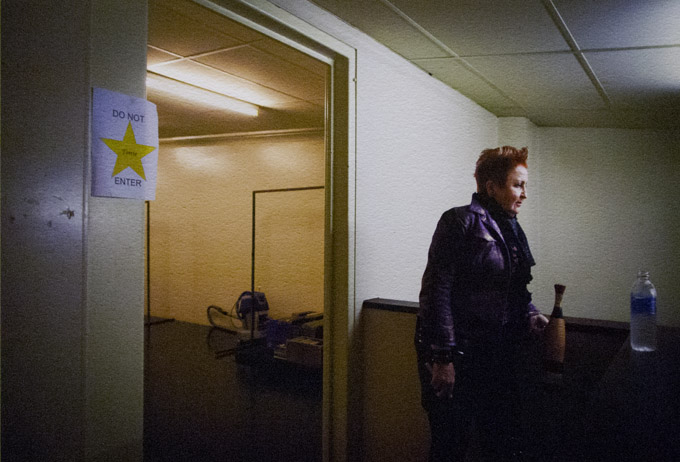 Carol Lloyd in a reflective moment - Heather Faulkner's exhibition A Matter of Time Carol Lloyd - Heather Faulkner's exhibtion 'A Matter of Time'