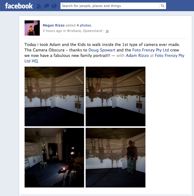 Megan Rizzo and family visit and photograph the camera obscura