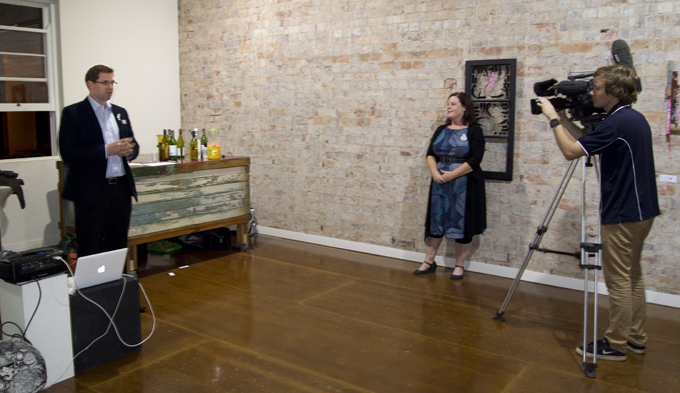 Cr Geoff McDonald speaks