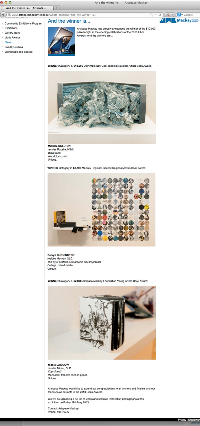 http://www.artspacemackay.com.au/whats_on/news/and_the_winner_is...