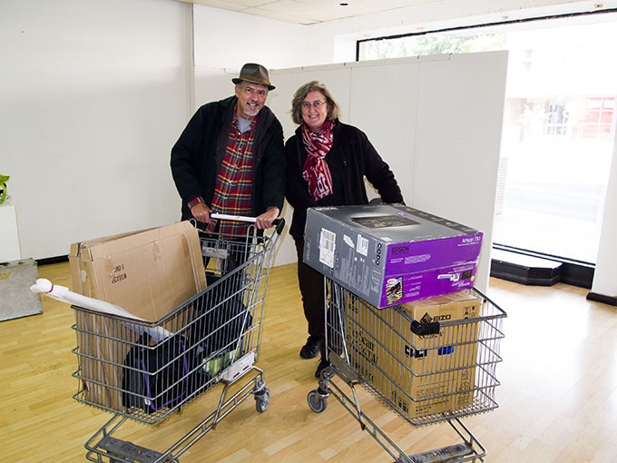 Doug+Vicky moving in to the Artists in Residence Studio
