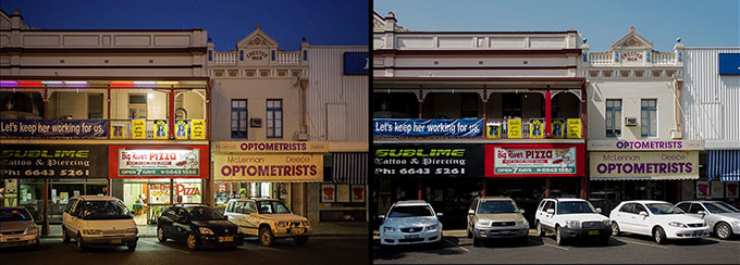 A comparison - Nocturne and daylight of the same subject