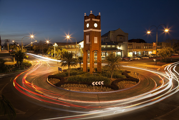 The Roundabout Clocktower from Weiley's Hotel balcony