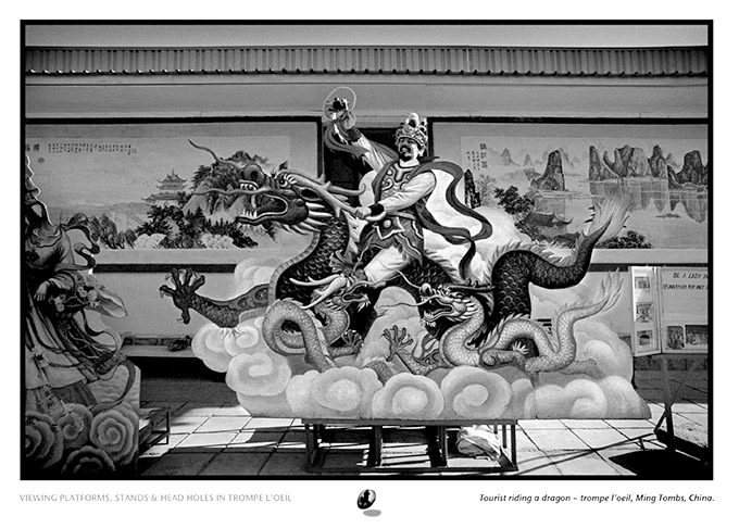 Riding a dragon doin' a selfie, China 1989