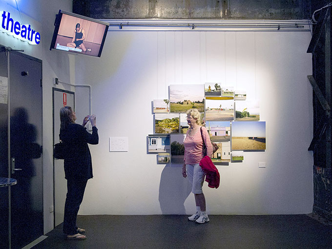 The artwork: 'Postcards From The Shires' by Kellie Hussey-Smith and Alan Hill from The Central Queensland Project exhibition at  Photo: Doug Spowart