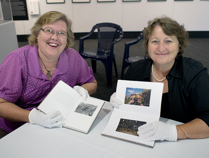 Helen Gibbs and Lucy Robertson-Cunninghame (on Right) with Webber's book