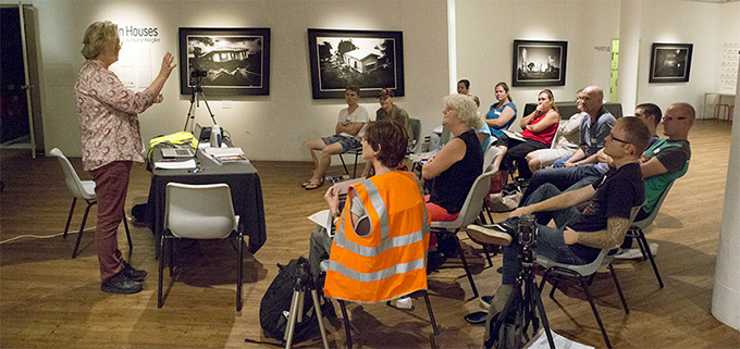 A briefing with the local photographers