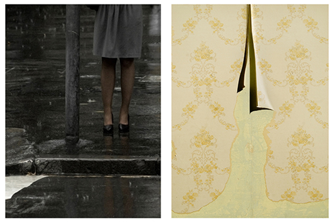 Two photographs by April Ward from the exhibition 'Around the world in 14 days' 