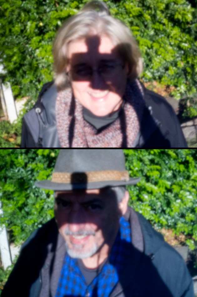 "A duo portrait - camera shadow to block the sun from the eyes --- A bit of self-portrait fun..."