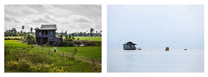 Two photographs by Gavin Brown from the exhibition 'Around the world in 14 days' 