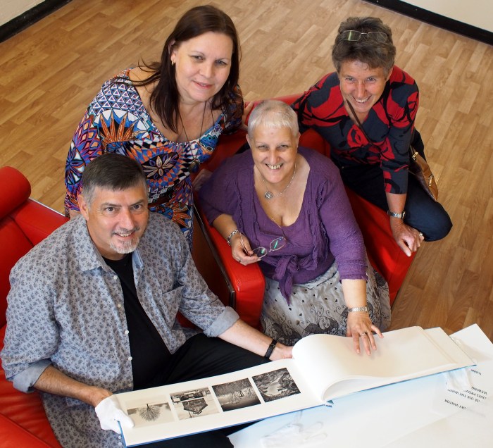 Doug Spowart with Ann Vardanegra, Dawne Fahey and Pauline Neilsen