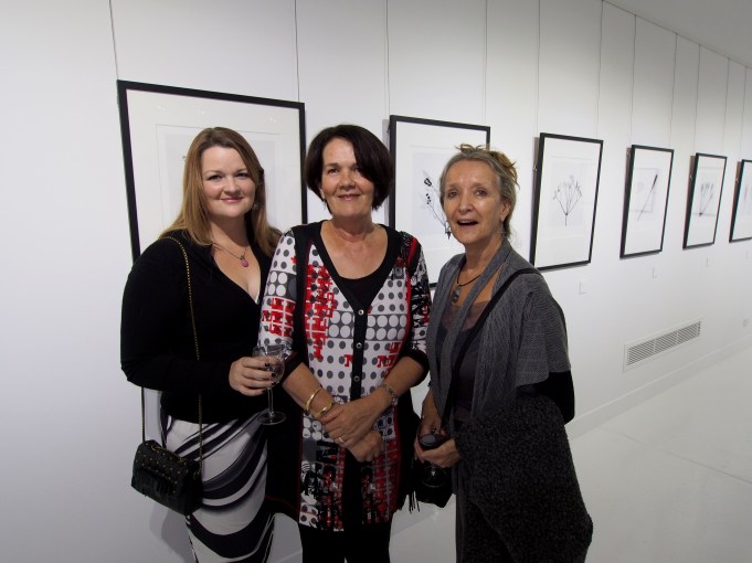 Mel Anderson, Ros Stakes and Lesle Downie @ the opening Maud Gallery  Photo: Doug Spowart