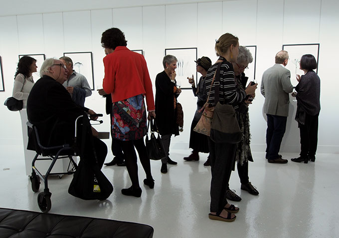 Guests at the Translucence opening Maud Gallery  Photo: Doug Spowart