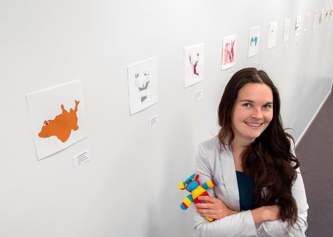 Alex Stalling in her Portrait exhibition