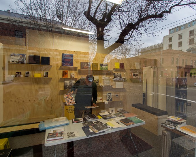 Doug in the APPA space working thru the books on a cold Melbourne winter's day   PHOTO: Victoria Cooper