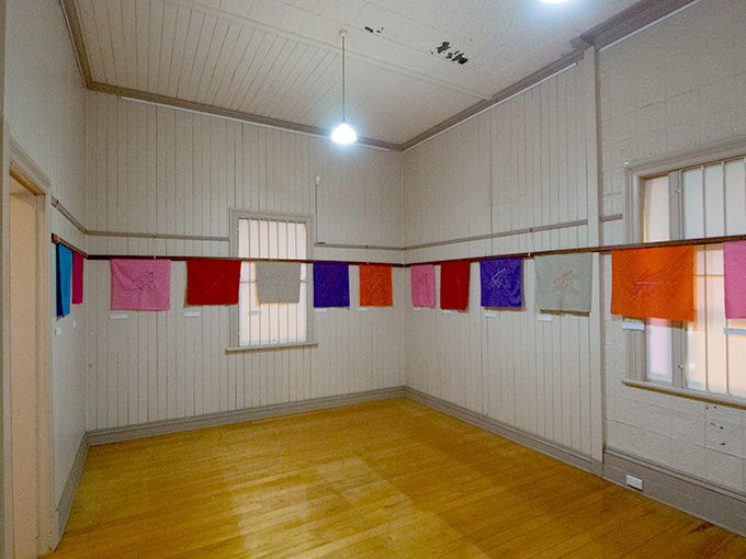 In the gallery space