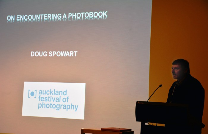 Doug speaking at the Auckland Festival of Photography