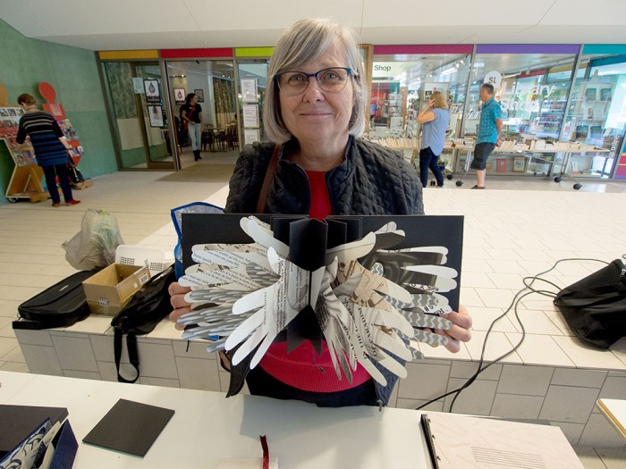Helen Malone at the Artists' Book Fair