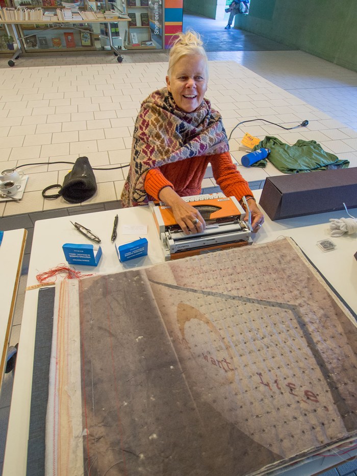 Julie Barratt at the Artists' Book Fair