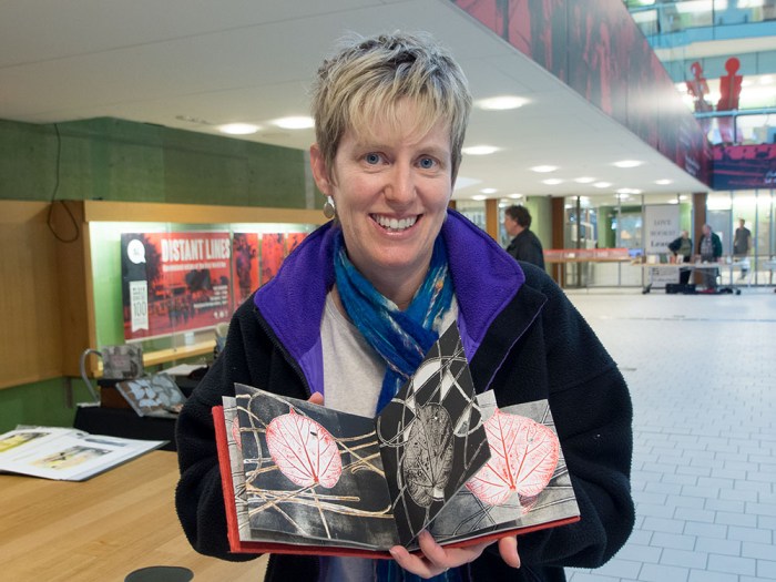 Sandra Pearce at the Artists' Book Fair