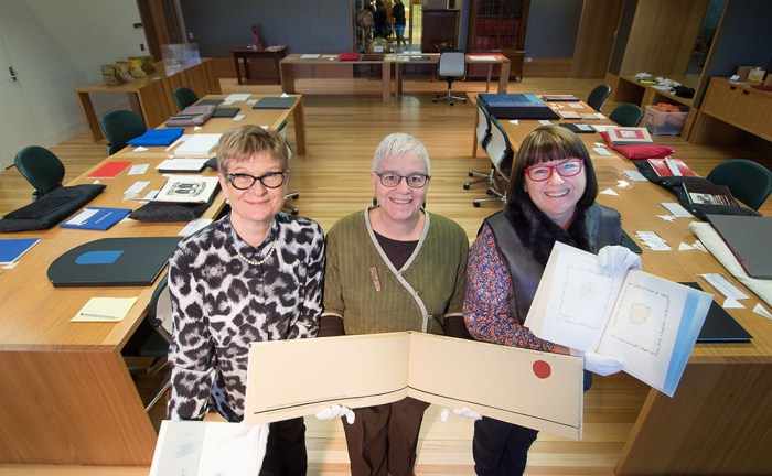 The SLQ White Gloves team Christene, Helen and Jeanette