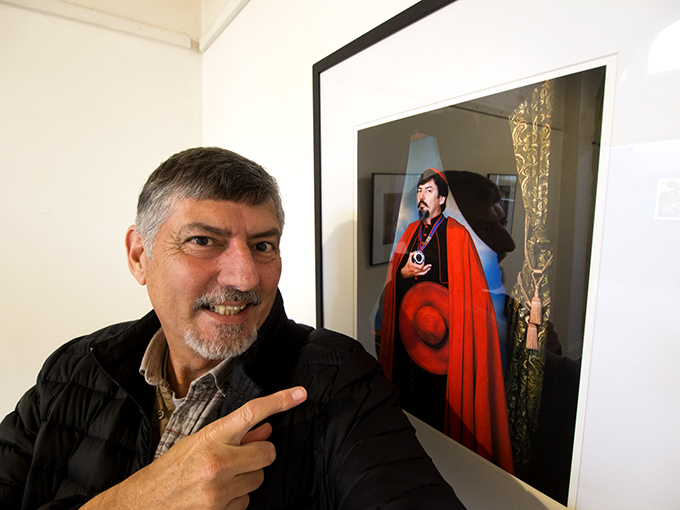 A portrait of me made by David in the 1990s as 'The Cardinal'