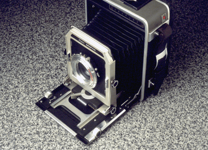 Doug's Graflex 4x5 fitted with a zone plate