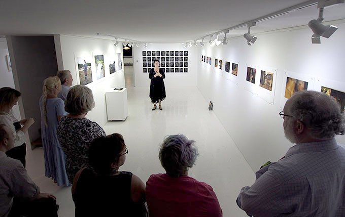 Gillian Jones presenting her floortalk