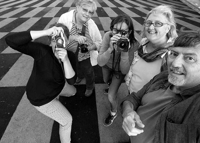 Analogue film group shoot-out