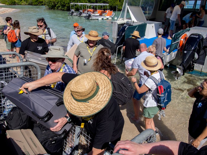 The arrival --- unloading the boat