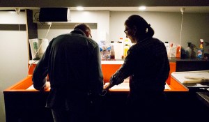 Making prints in the darkroom