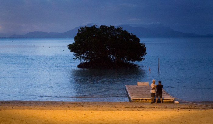 An early evening conversation