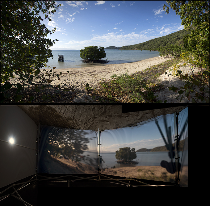 A DUO View of the scene and the Camera Obscura image