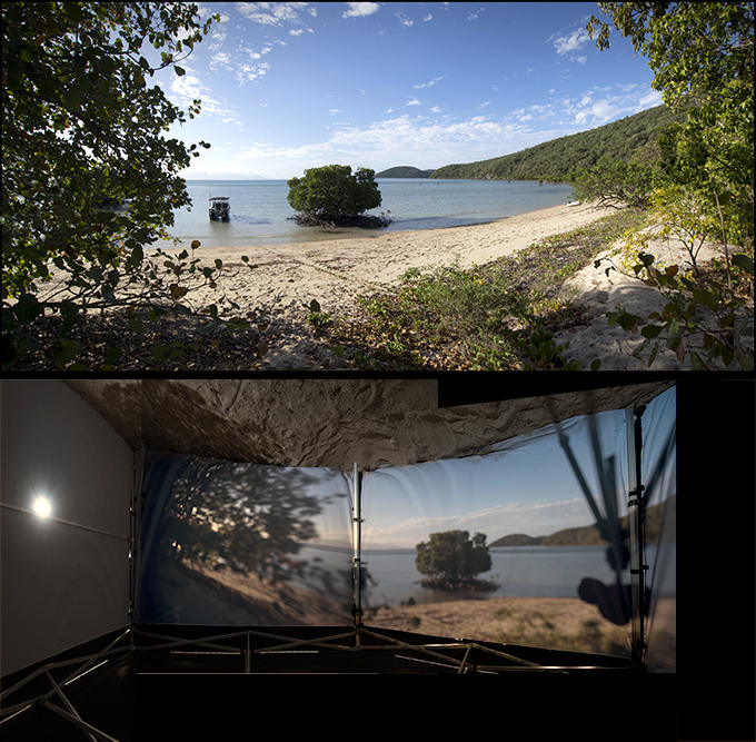 A DUO View of the scene and the Camera Obscura image