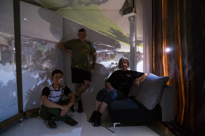 The Maud camera obscura team – Louis Lim, Doug+Vicky PHOTO: Louis Lim