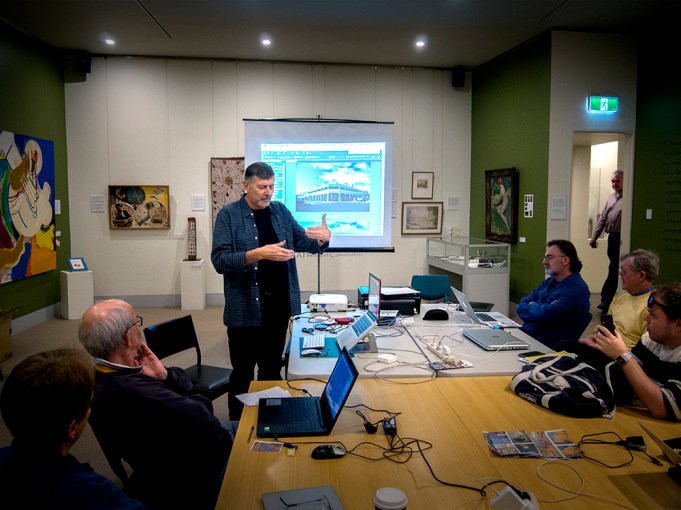 Doug presenting his workshop on file optimisation