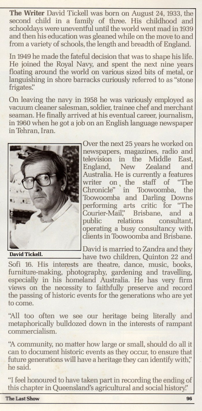 From John Elliott's book 'The Last Show' 1986