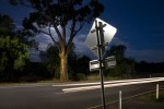 Nocturne Castlemaine: Pyrenees Highway and moon rise, Chewton PHOTO: Cooper+Spowart&nbsp;©2017
