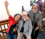 Ian Poole, Glen, Asai at the opening of&nbsp;Floating