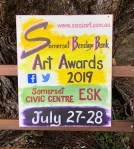 Somerset Bendigo Bank Art Awards&nbsp;sign
