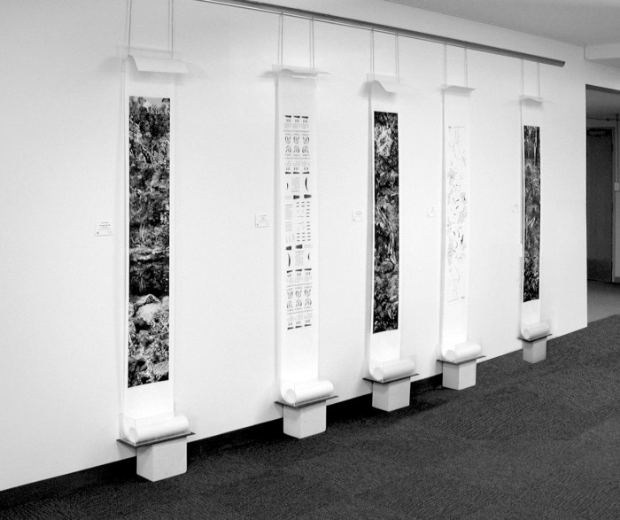 Installation of Victoria Cooper's Five Stories of the Gorge