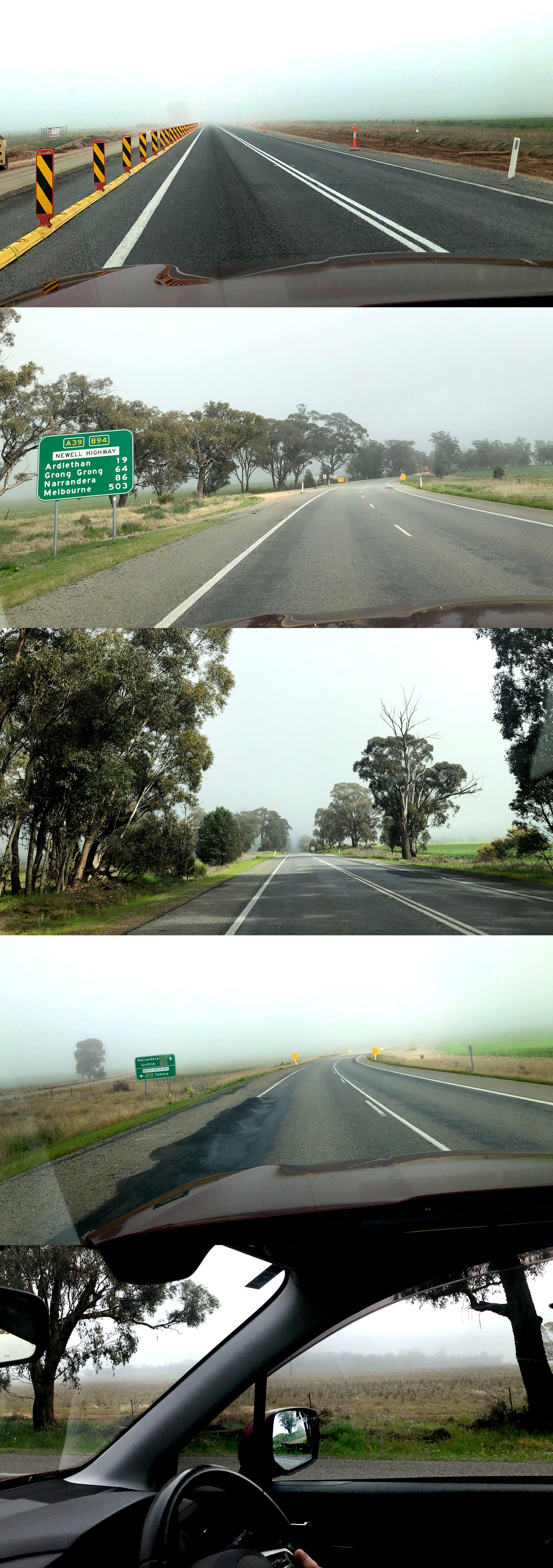 Travelling towards the Victoria Border