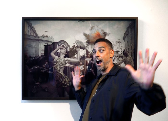 Michael Cook in the exhibition "Invasion" Benalla Art Gallery S